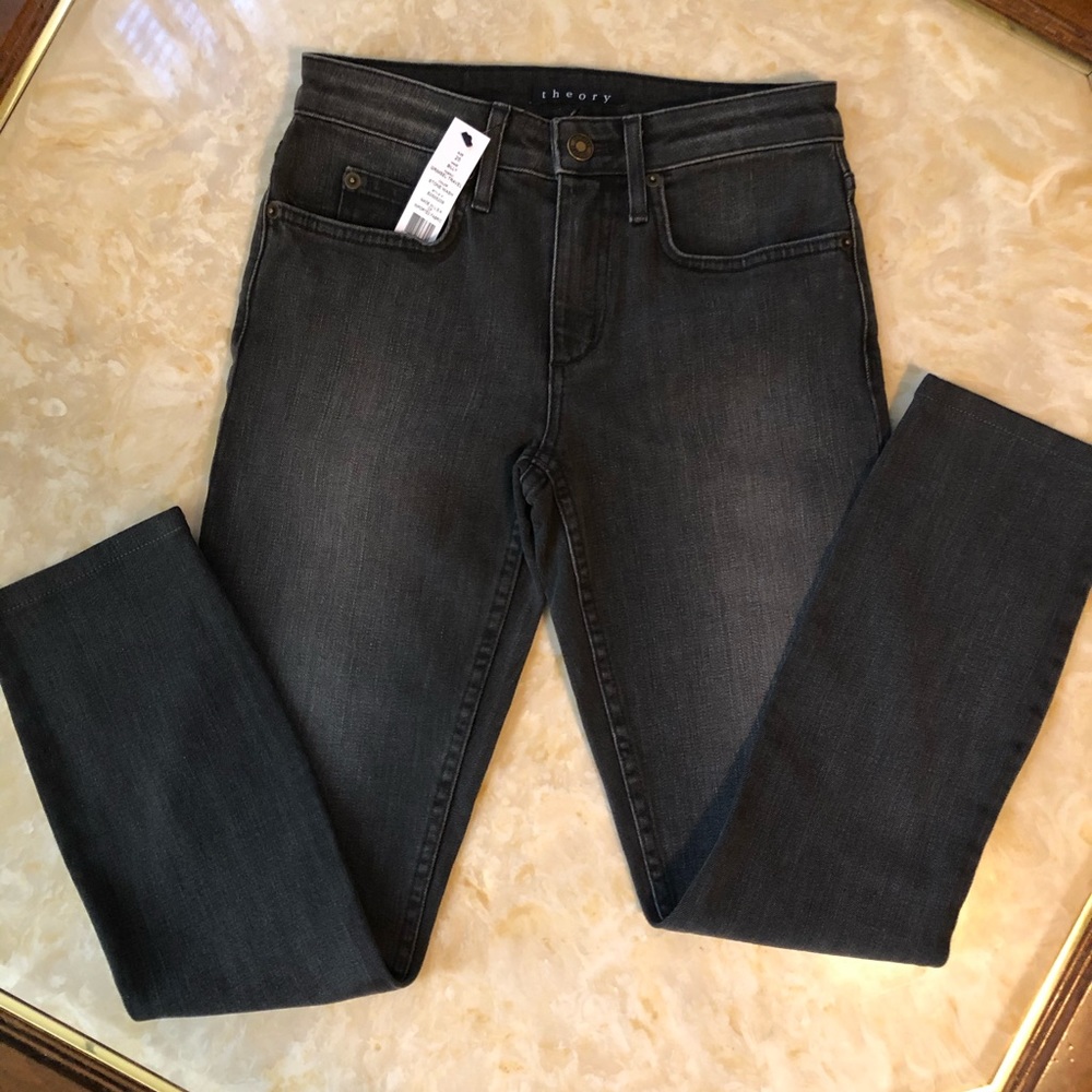 theory Stonewashed Slim Jeans